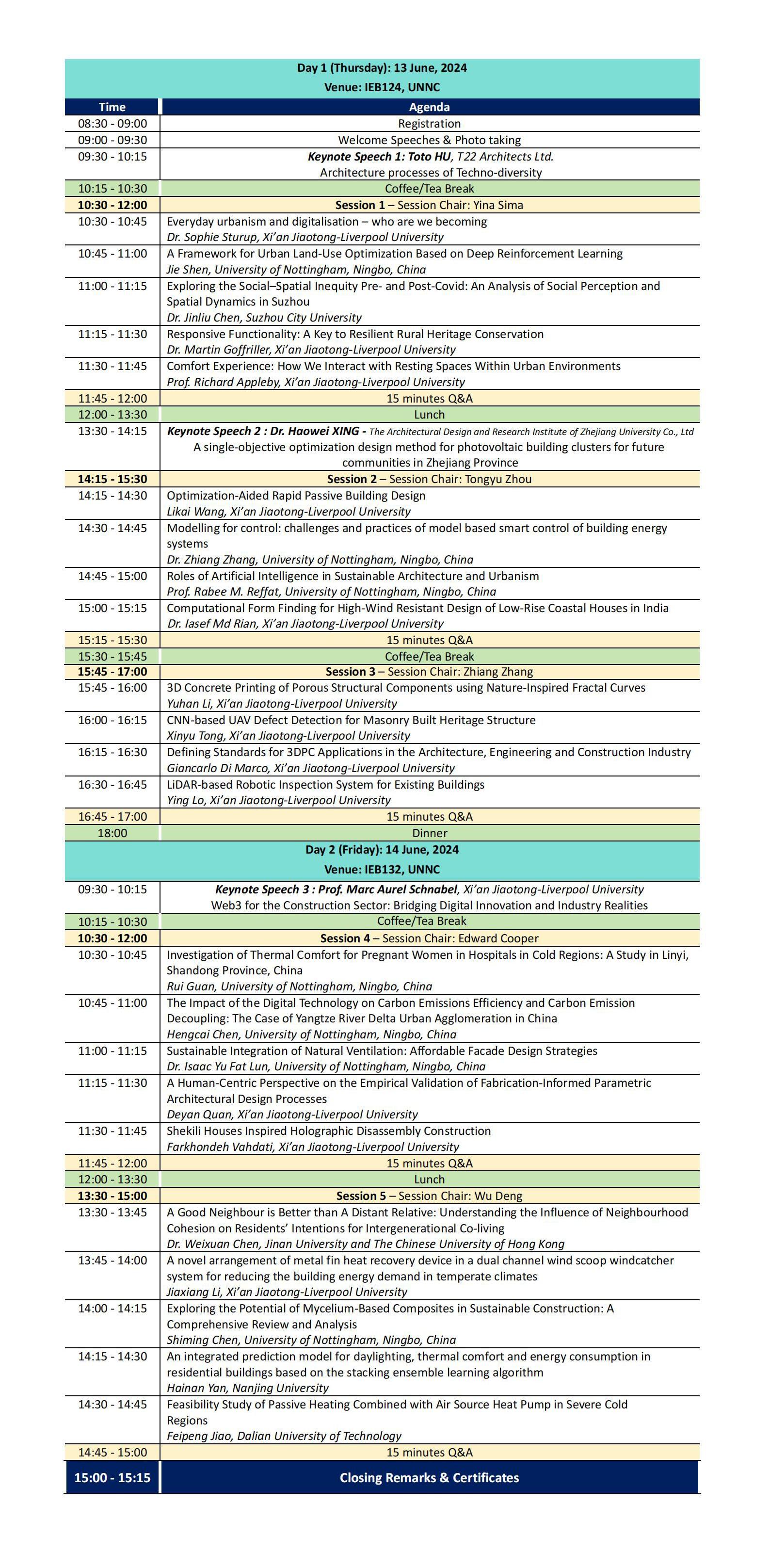 SBE 2024 Symposium Agenda