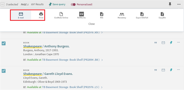 Can I email or print my search results3