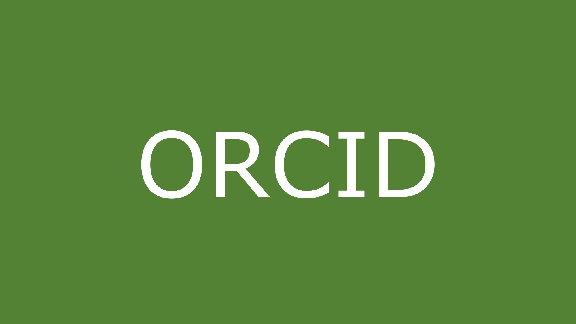 6.3 ORCID
