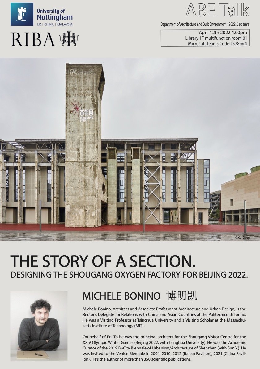 ABE Talks - The Story of a section. Designing the Shougang Oxygen Factory for Beijing 2022.