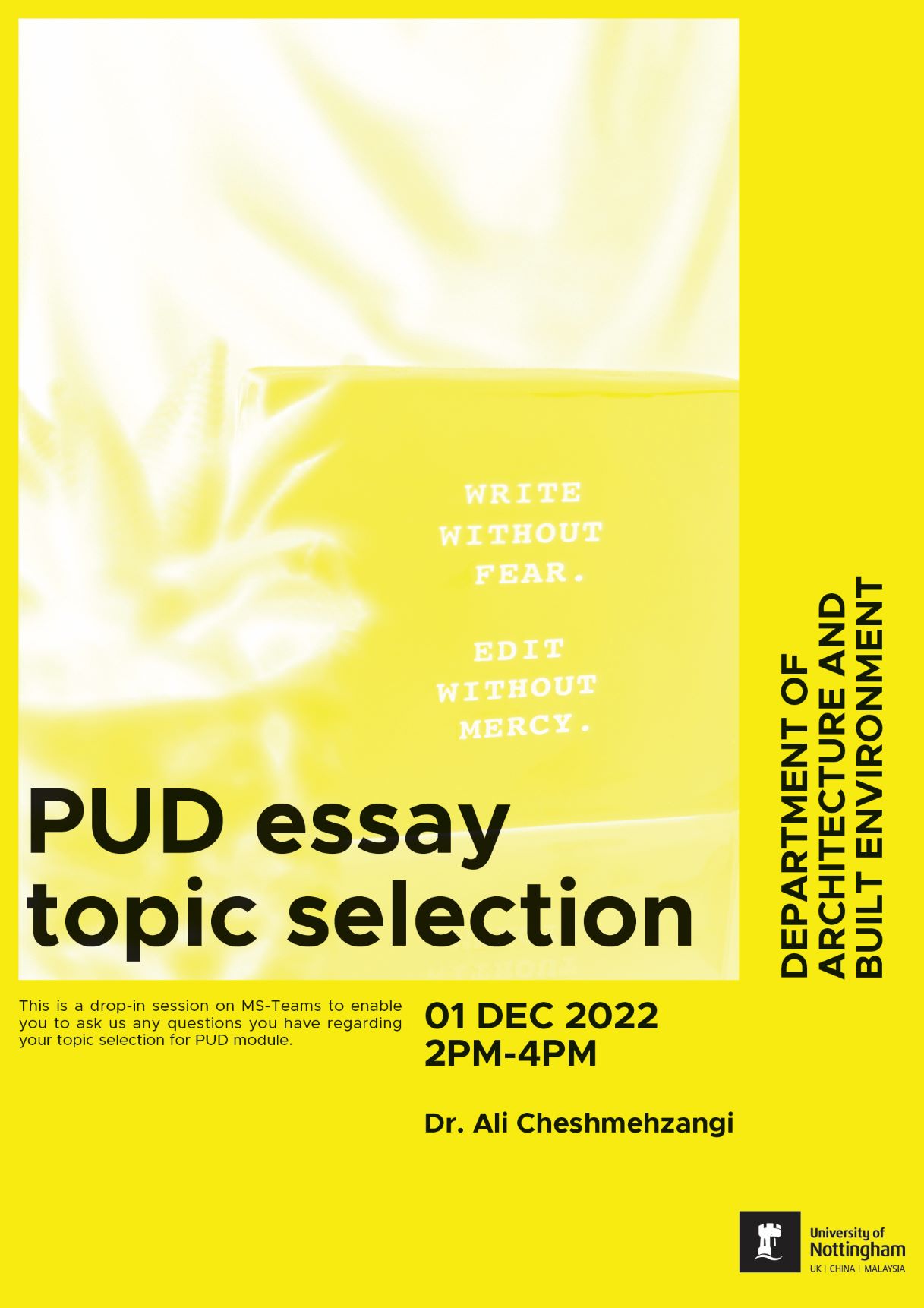 PUD essay topic selection