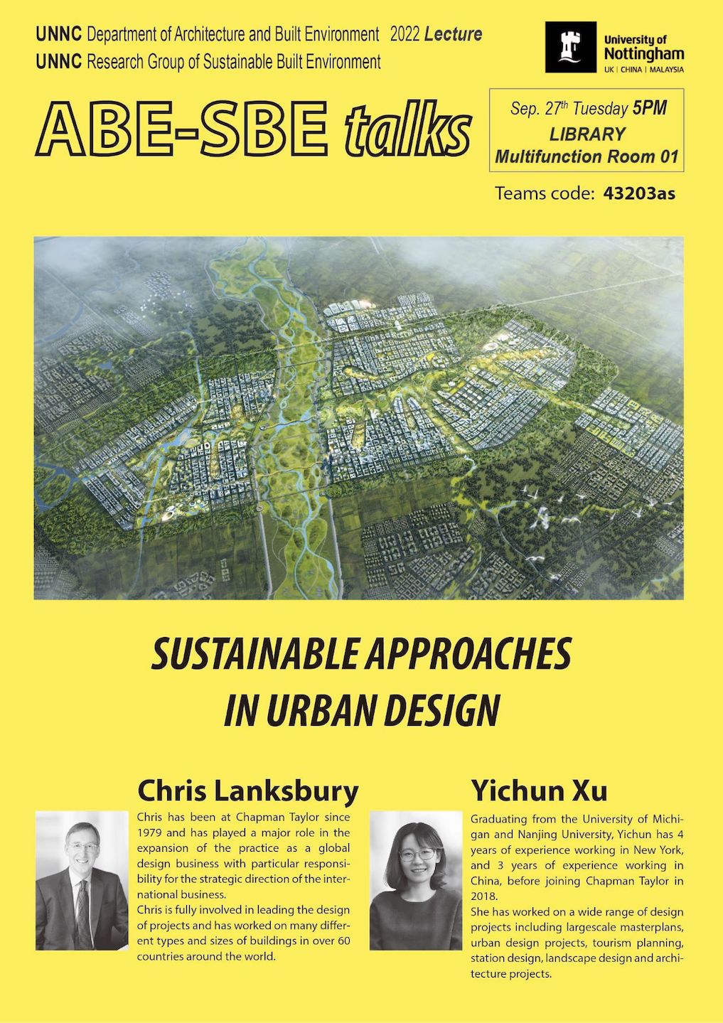 ABE Talks: Sustainable Approaches in Urban Design