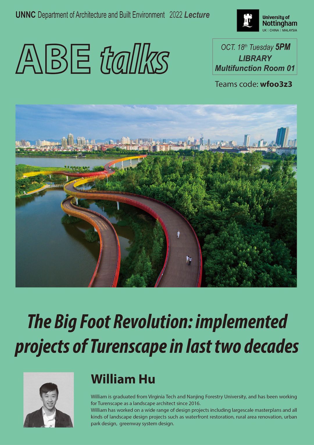 ABE Talks: The Big Foot Revolution: implemented projects of Turenscape in last two decades